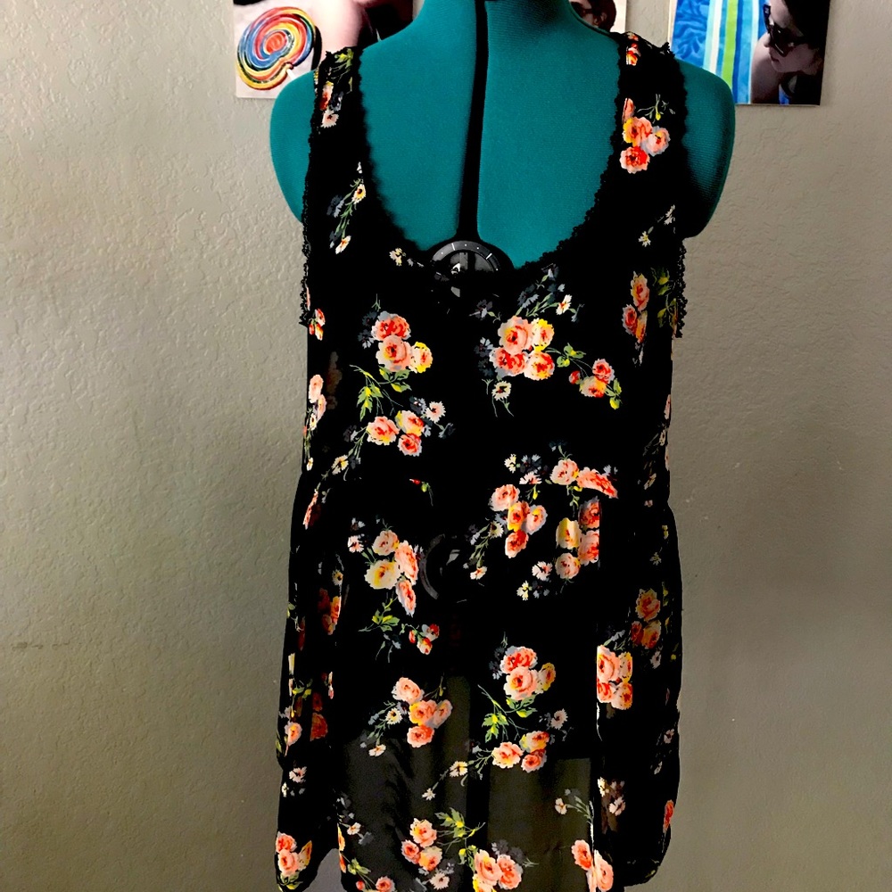 Black Baby doll sundress style top